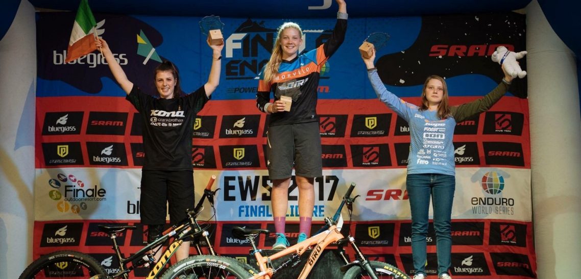 ella victory finale ligure Ella Conolly wins the U21 category of the Enduro World Series riding her Bird Aeris 145!