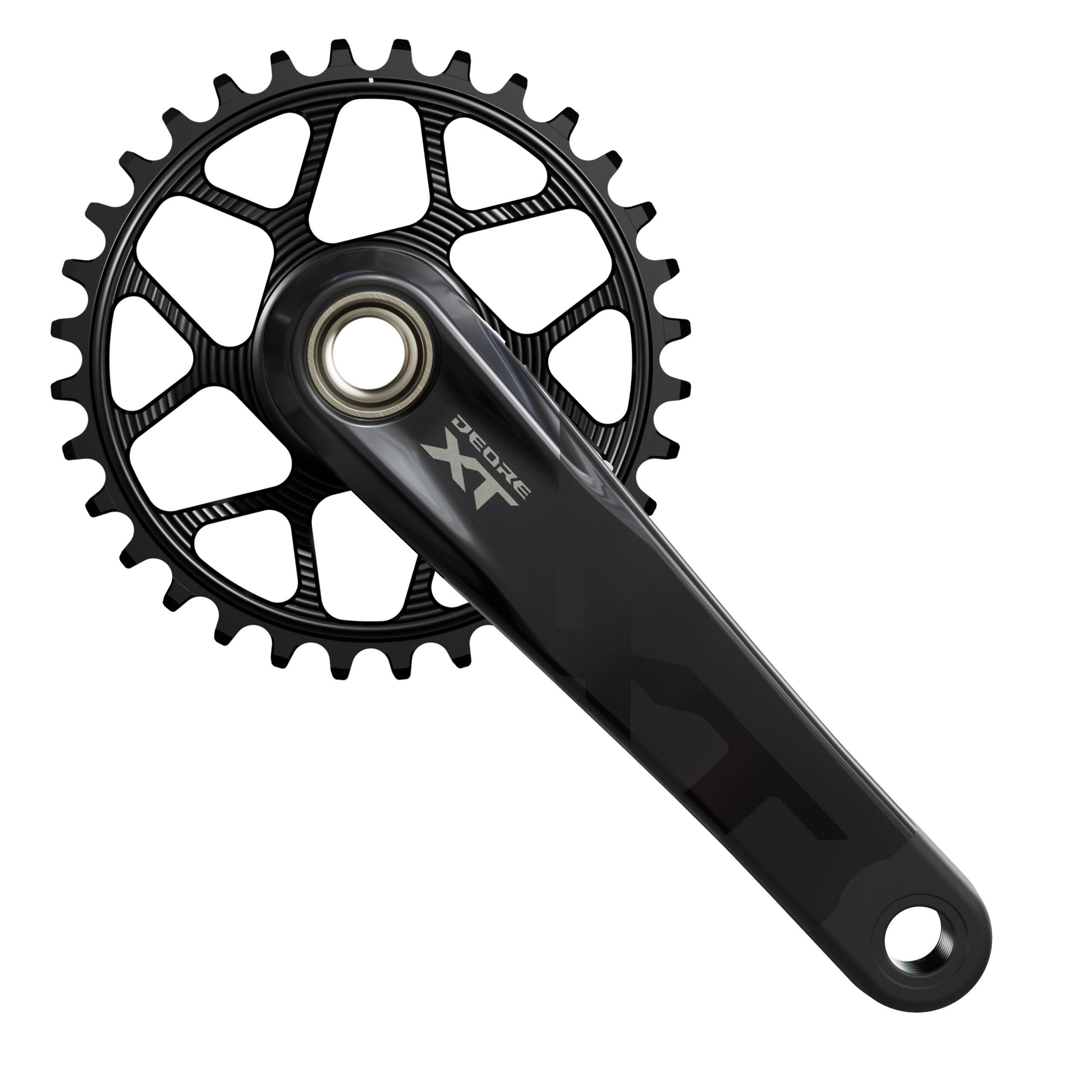 Shimano M8200 Chainset with Works Ring (32T, Black, 52CL)